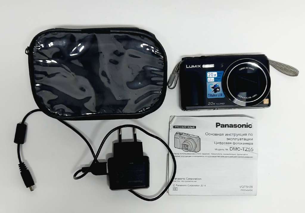Фотоаппарат цифровой Panasonic DMC-TZ55 в комплекте зарядное устр-во, инструкция (сост. отл)